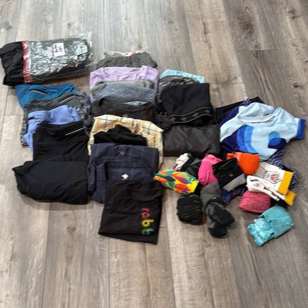 Lot of women’s running clothes